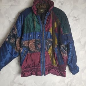 Vintage 1990's Beverly Hills Blues Puffy Bomber Wo